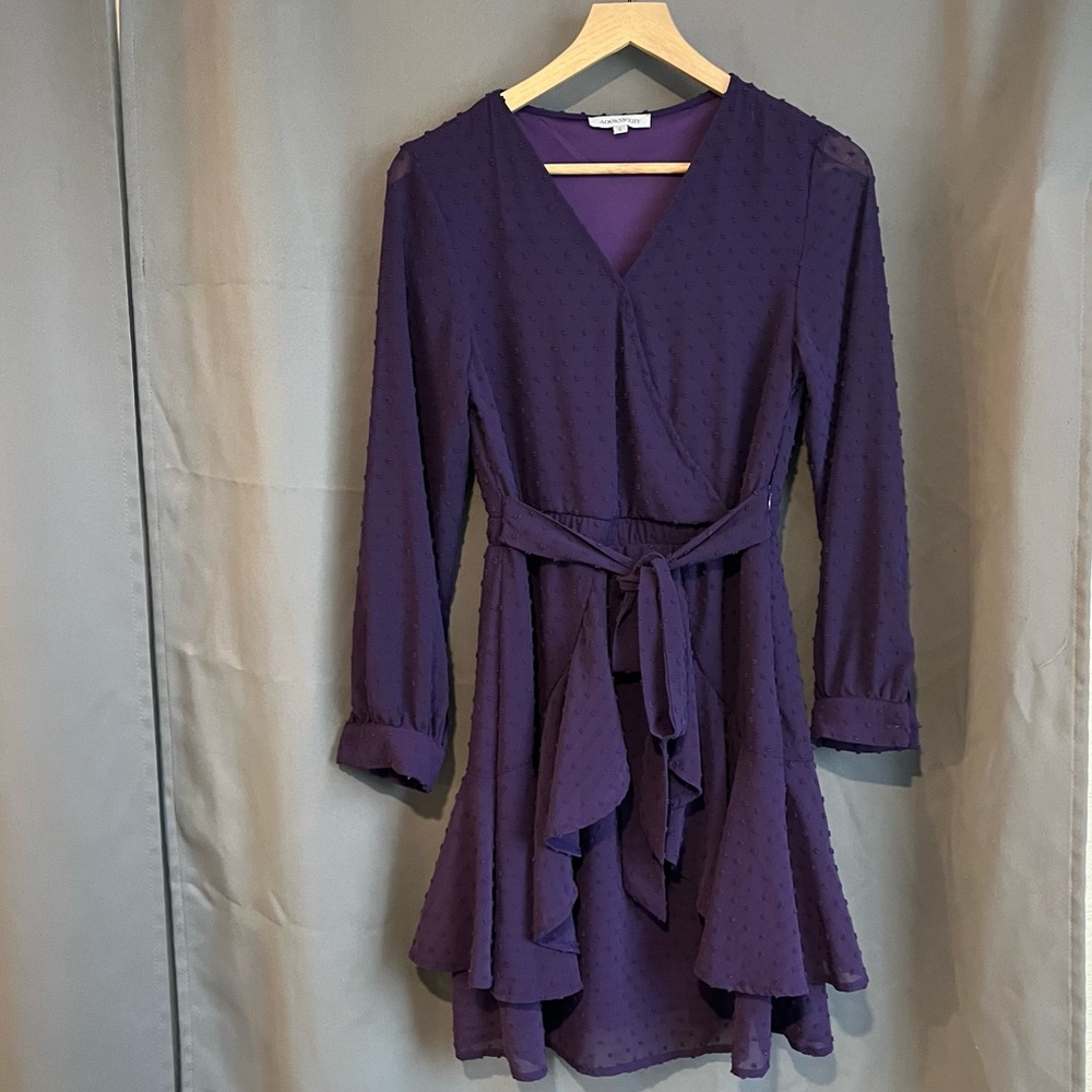 Aooksmery- VNeck - Purple Dress - Size Small